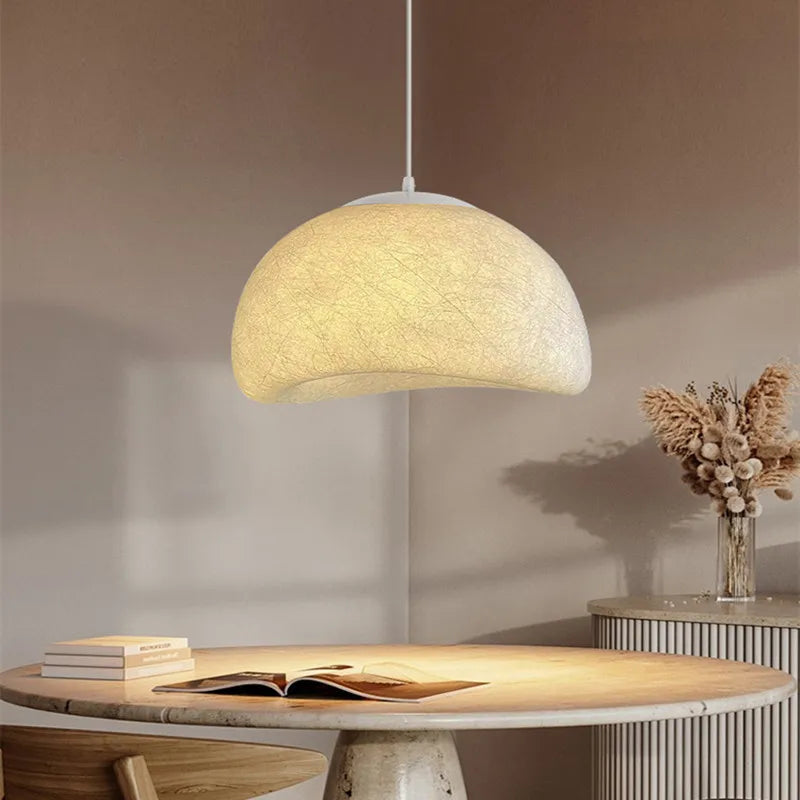 Afralia™ Wabi Sabi Silk Chandelier: Minimalist LED Pendant Lighting for Home Decor