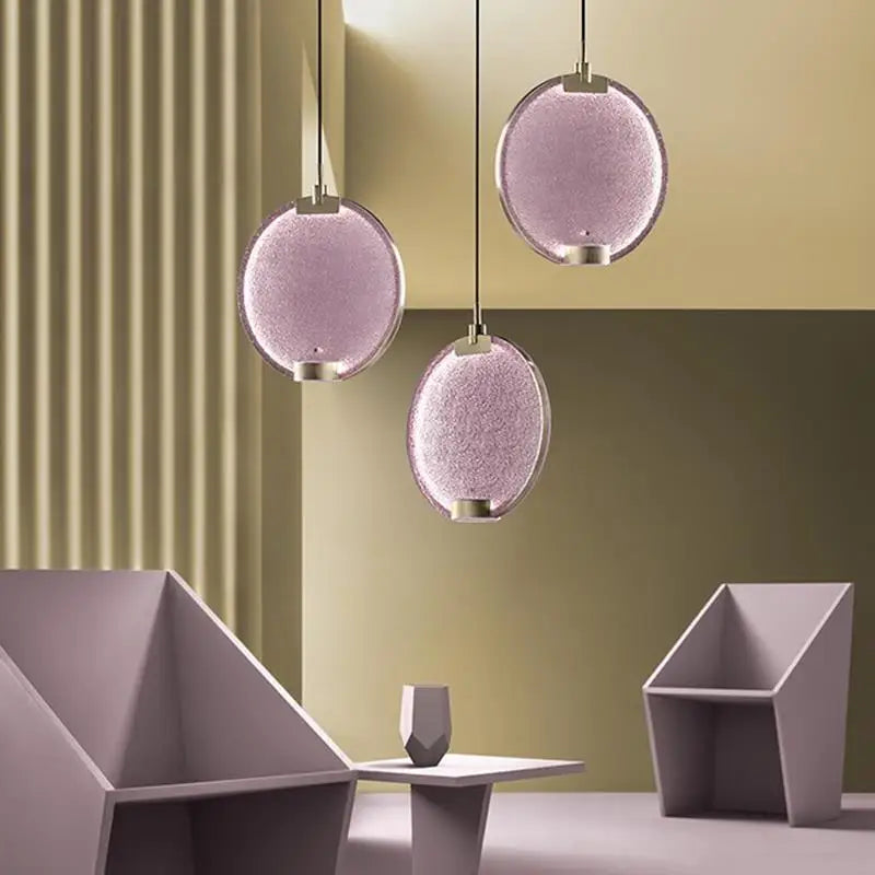 Afralia™ Glass Horo LED Pendant Light - Art Deco Signal Headlight for Home, Bar, Kitchen