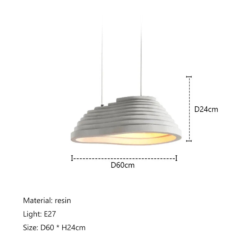 Afralia™ Wabi Sabi LED Pendant Light Nordic Minimalist Chandelier for Home Decor