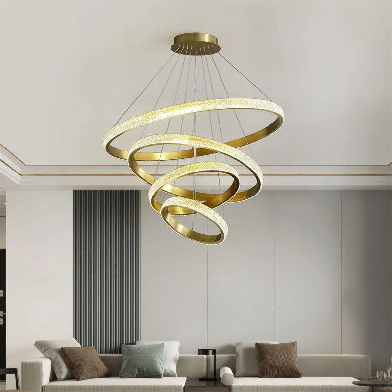 Afralia™ LED Chandelier: Modern Minimalist Pendant Lighting for Home Living Dining Kitchen Bedroom