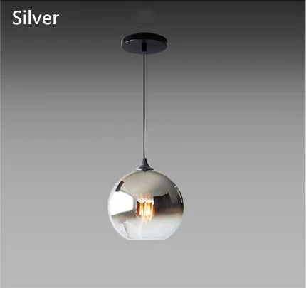 Afralia™ Color Gradient Glass Ball Chandelier: Nordic Postmodern Luxury for Bedroom, Restaurant, and Bar