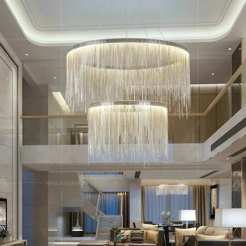 Afralia™ Tassel Chandelier: Postmodern Creative Lighting for Living Room, Dining Room, Bedroom, and Clothing Store