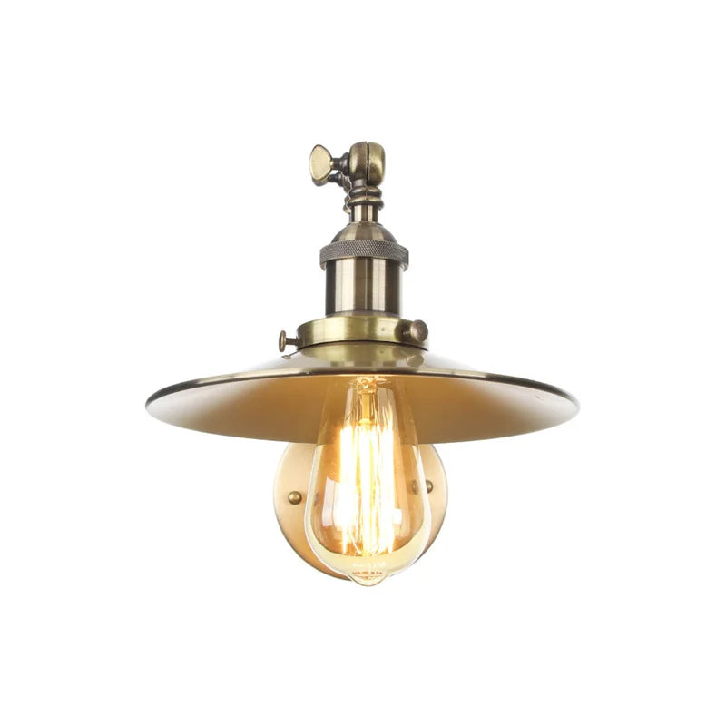 Afralia™ Vintage Industrial Style Adjustable LED Wall Sconce with Pull Chain Switch