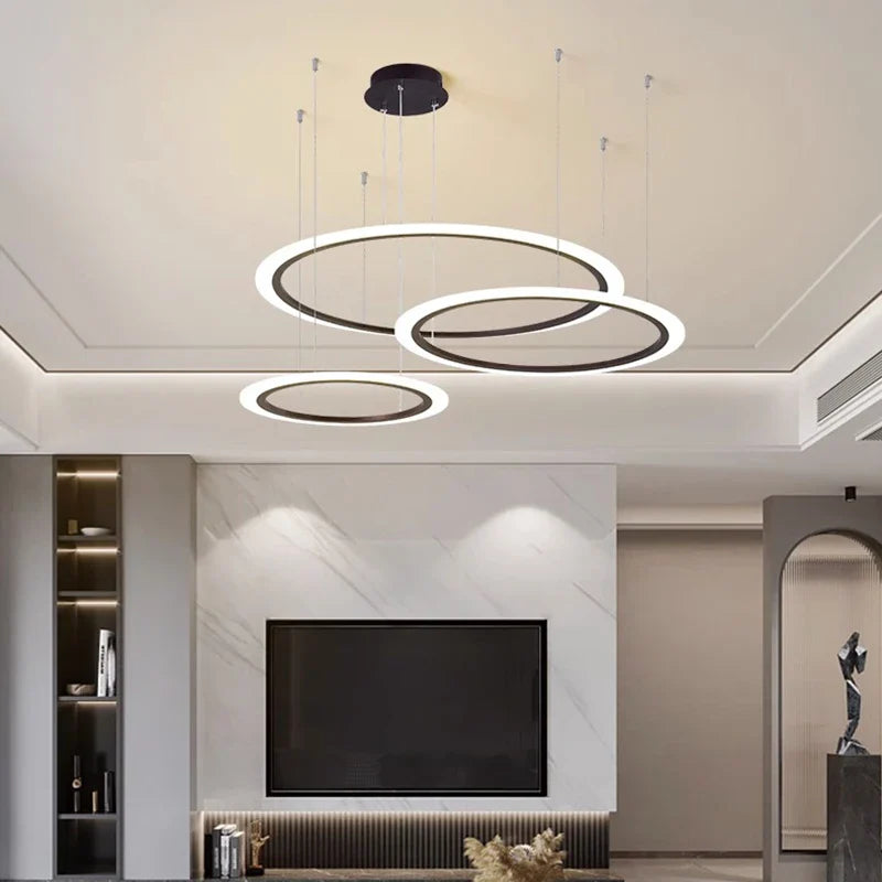 Afralia™ Modern Indoor Pendant Lights LED Chandelier Ceiling Lamp Dining Room Lighting