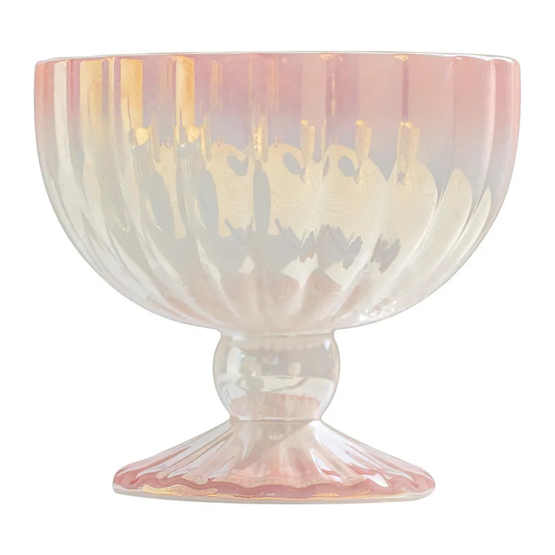 Afralia™ Gradient Gloss Ceramic Dessert Bowl Goblet Jewelry Tray Decor Snack Storage Container