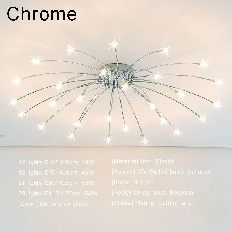 Afralia™ Chrome Metal LED Chandelier: Modern Nordic Design Light Fixture for Living Room, Bedroom, Kitchen