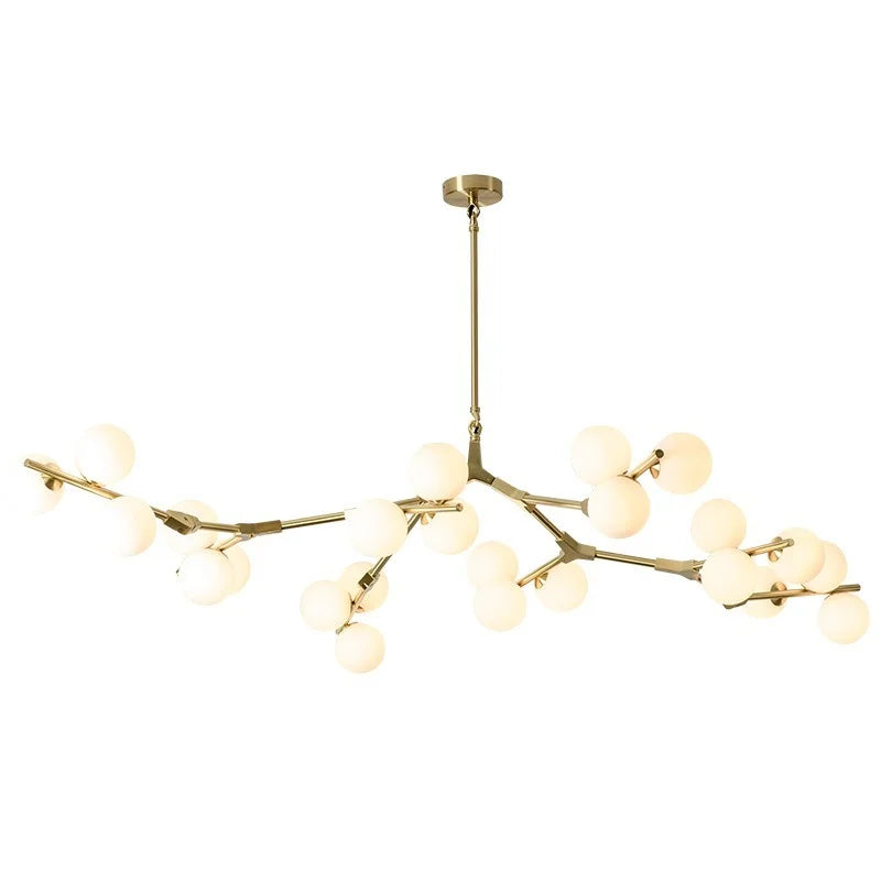 Nordic Magic Bean Glass Ball Chandelier by Afralia™ - Modern Golden Bubble Pendant Light