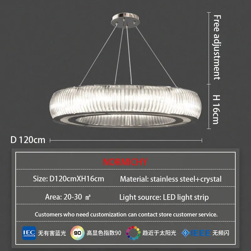 Afralia™ Crystal LED Ceiling Pendant Chandelier for Modern Luxury Living Room Décor