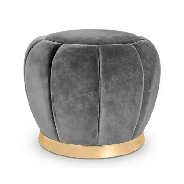 Afralia™ Nordic Luxury Bedroom Makeup Stool Ottoman, Solid Wood Vanity Chair Elegant Living Room Furniture