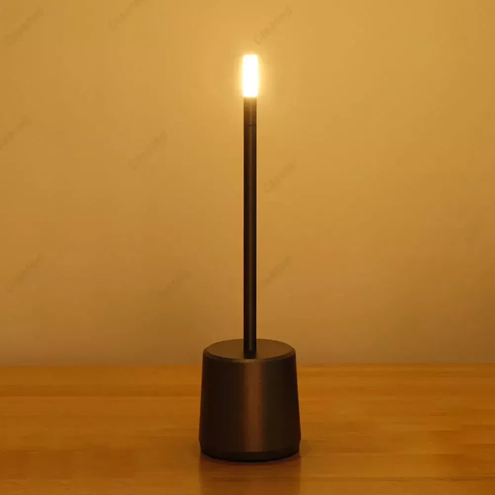 Afralia™ LED Touch Table Lamp for Home, Hotel, Restaurant - Stepless Dimming, Battery Powered