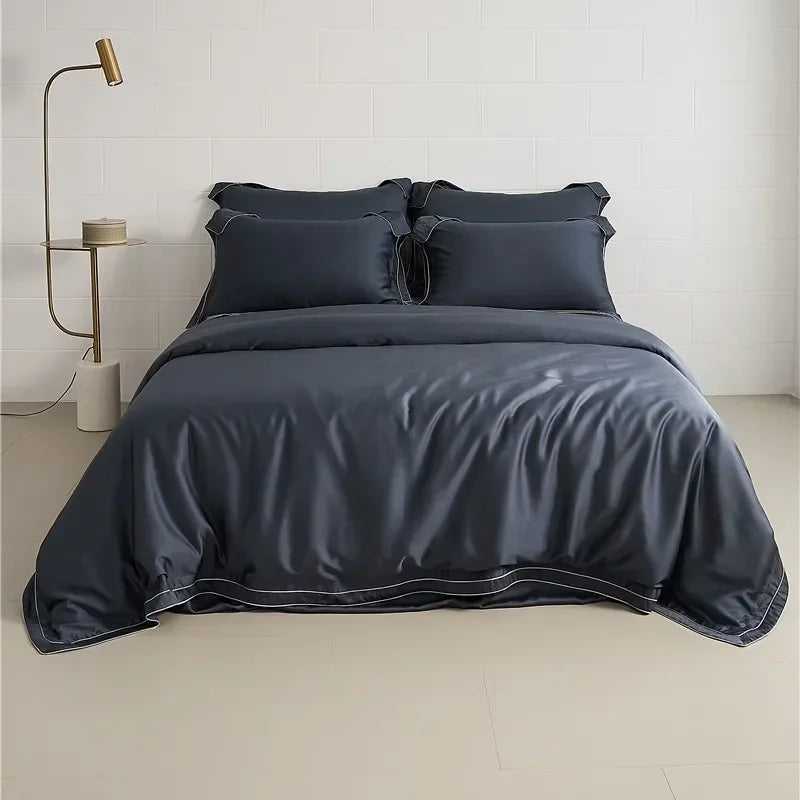 Luxury Afralia™ Cotton Bedding Set in Solid Color - Twin to King Sizes