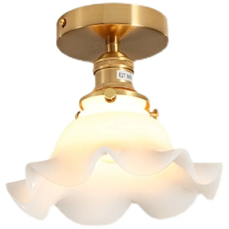 Afralia™ Glass LED Ceiling Light for Corridor Balcony Modern Indoor Lighting