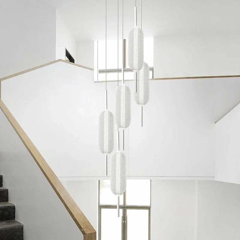 Afralia™ Minimalist LED Pendant Light for Dining Room, Cafe Decor, Staircase - Single Head Chandelier