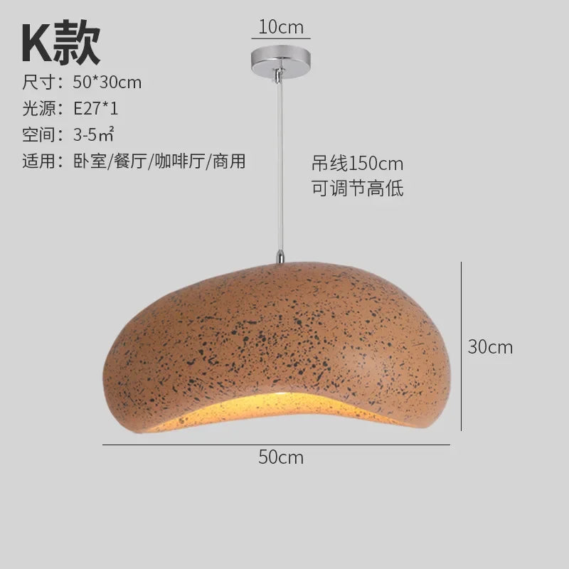 Afralia™ Minimalist Resin Pendant Light: Modern Nordic Chandelier for Restaurant and Bar Counter