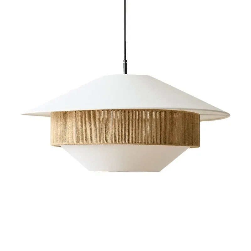 Afralia™ Japanese Hemp Rope Chandelier for Kitchen, Bedroom, and Hotel - Minimalist Home Decor