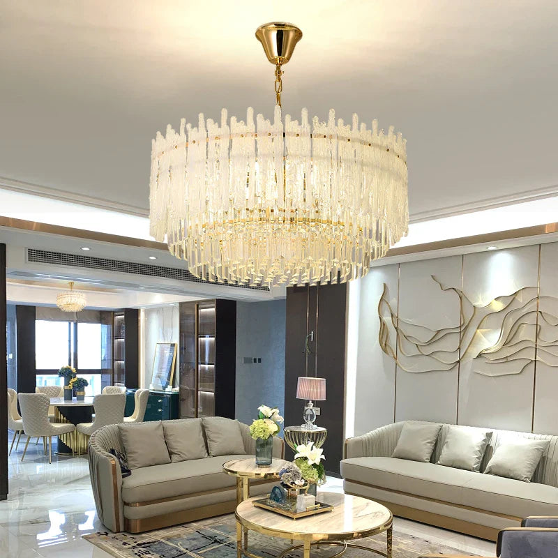 Afralia™ Crystal Glaze Ceiling Chandeliers: Nordic Luxury for Home Dining Room
