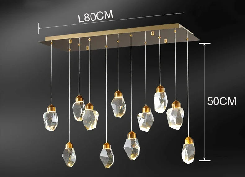 Afralia™ Crystal Chandelier: Luxury Pendant Light for Living and Dining Room