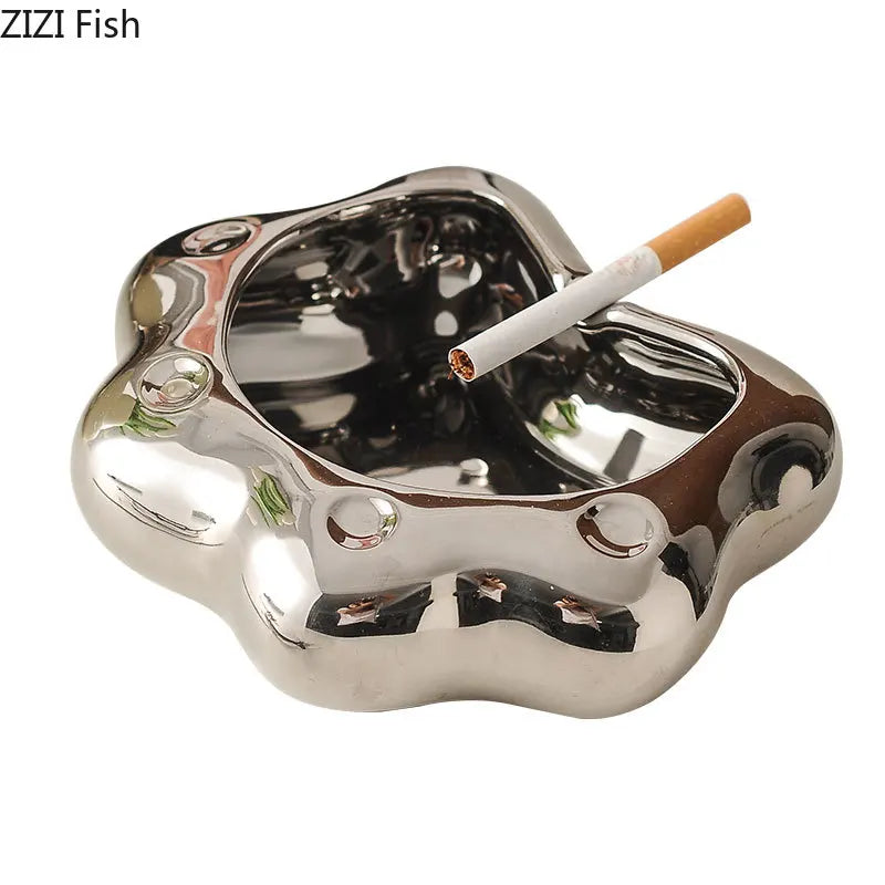 Afralia™ Cat Paw Porcelain Ashtray | Ceramic Smoking Accessories | Unique Gift for Him