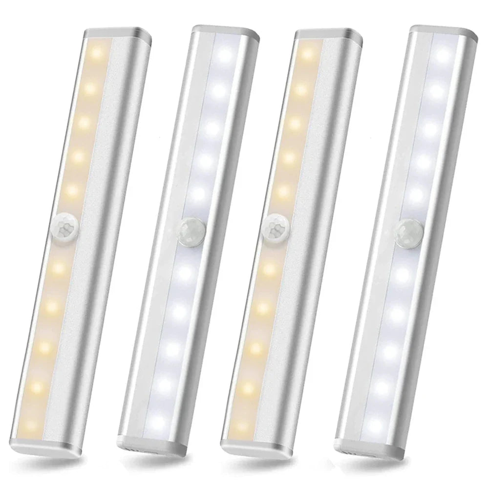 Afralia™ LED Motion Sensor Night Light for Cabinets Wardrobe Bedroom - 6/10 LEDs