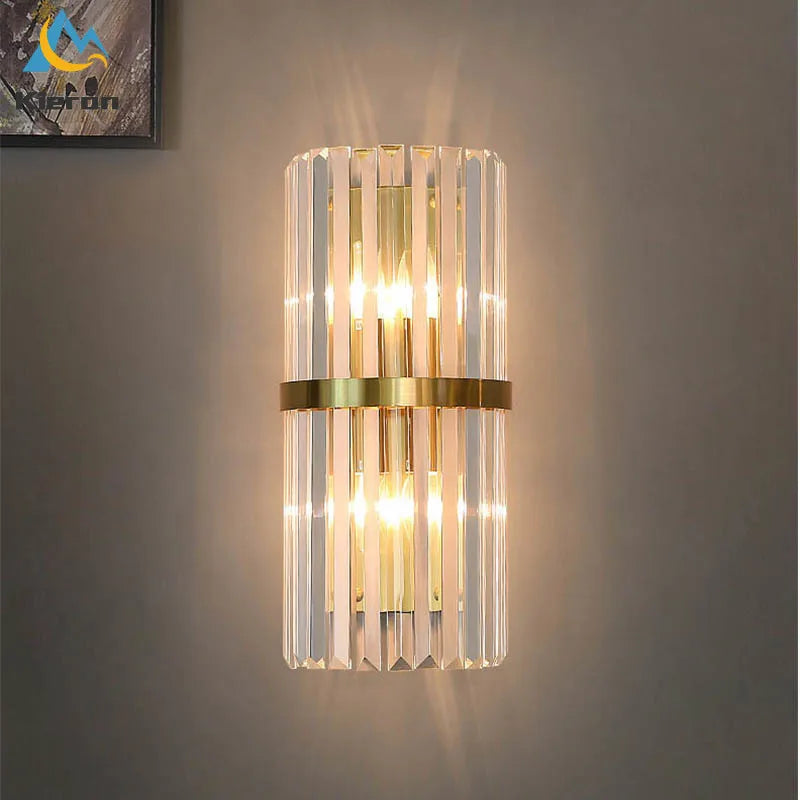 Afralia™ Crystal LED Wall Lights: Modern 40CM Bedroom Living Room Lamp