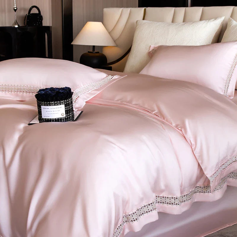 Afralia™ Eucalyptus Fiber Duvet Cover Set: Soft, Silky, Cool, Hollow Edge, Summer Bedding