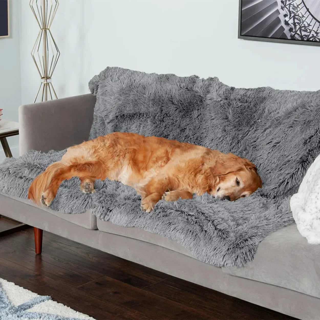 Afralia™ Shaggy Plush Dog Blanket: Soft Washable Pet Blanket for Dogs & Cats