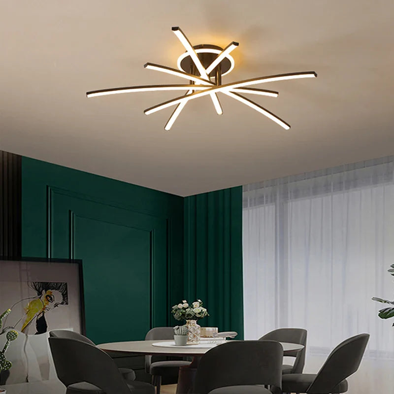 Afralia™ Modern LED Ceiling Chandelier Light for Home Decor and Living Room