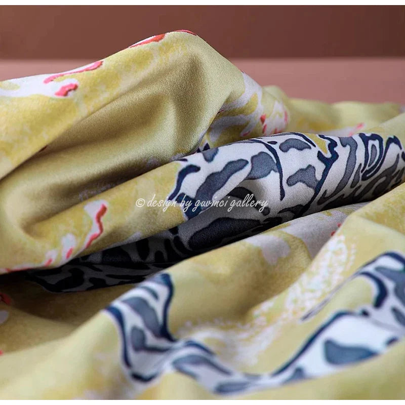 Afralia™ Luxury Velvet Panthera & Sago Tree Decor Pillow Case