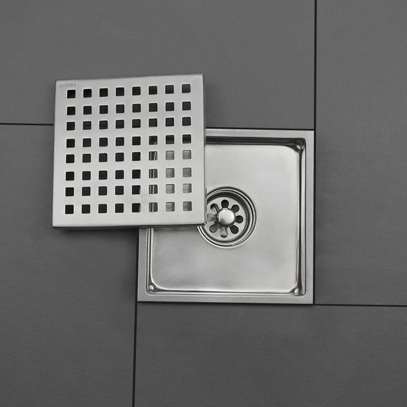 Afralia™ Stainless Steel Shower Room Floor Drain Filter with Grid Design