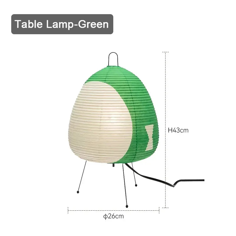 Afralia™ Tripod Rice Paper Table Lamp | Akari Noguchi Lantern Style LED Night Light