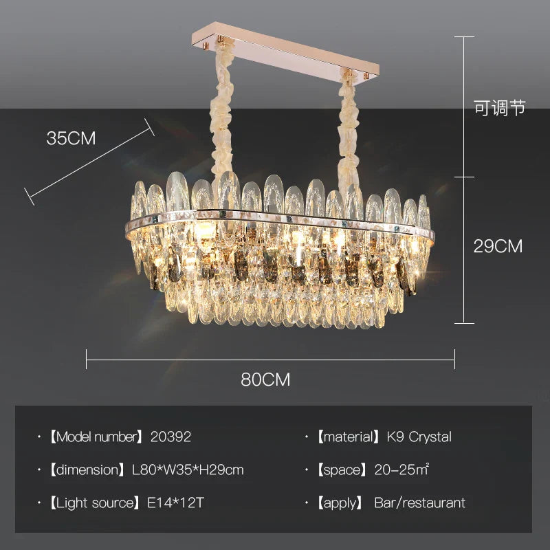 Afralia™ Crystal Chandelier Light: Modern LED Living Room Dining Bedroom Luxury