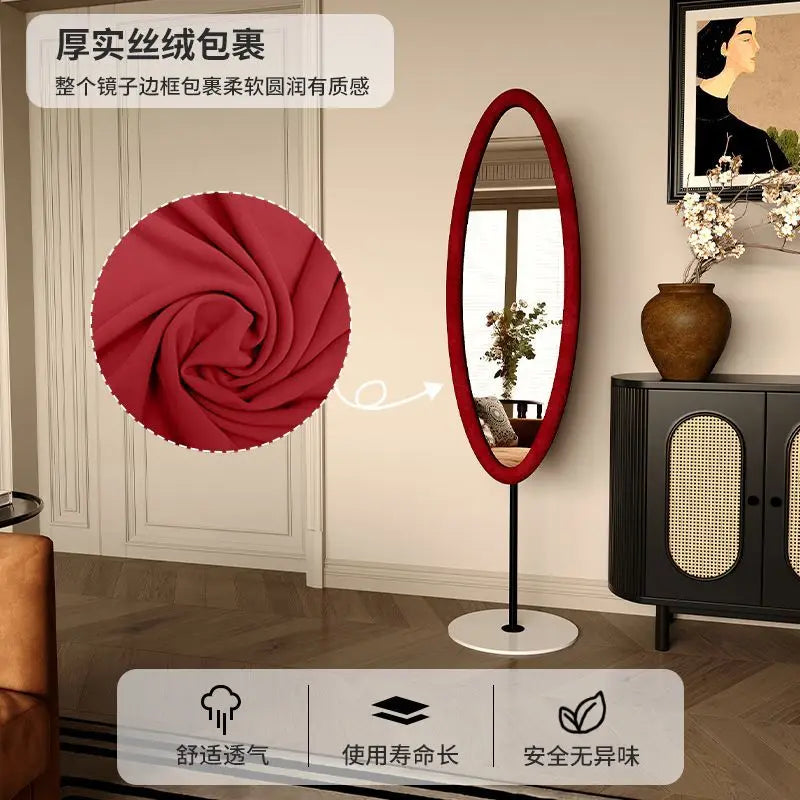 Nordic Oval Mirror for Bedroom Wedding Makeup, Living Room Decor - Afralia™