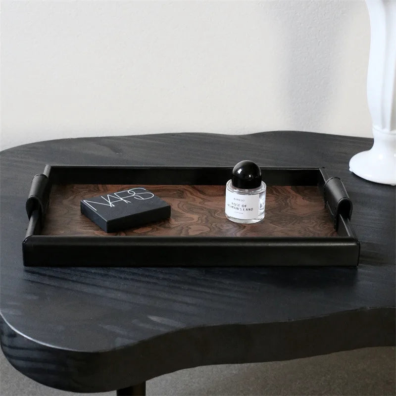 Afralia™ Wooden Tray Volcano Pattern Vintage Style Aromatherapy Jewelry Tray