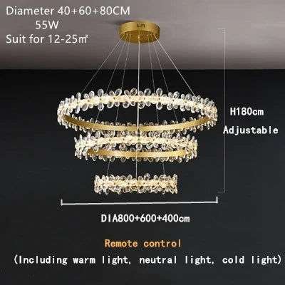 Afralia™ Crystal LED Chandelier for Luxury Lighting in Living Kitchen Room