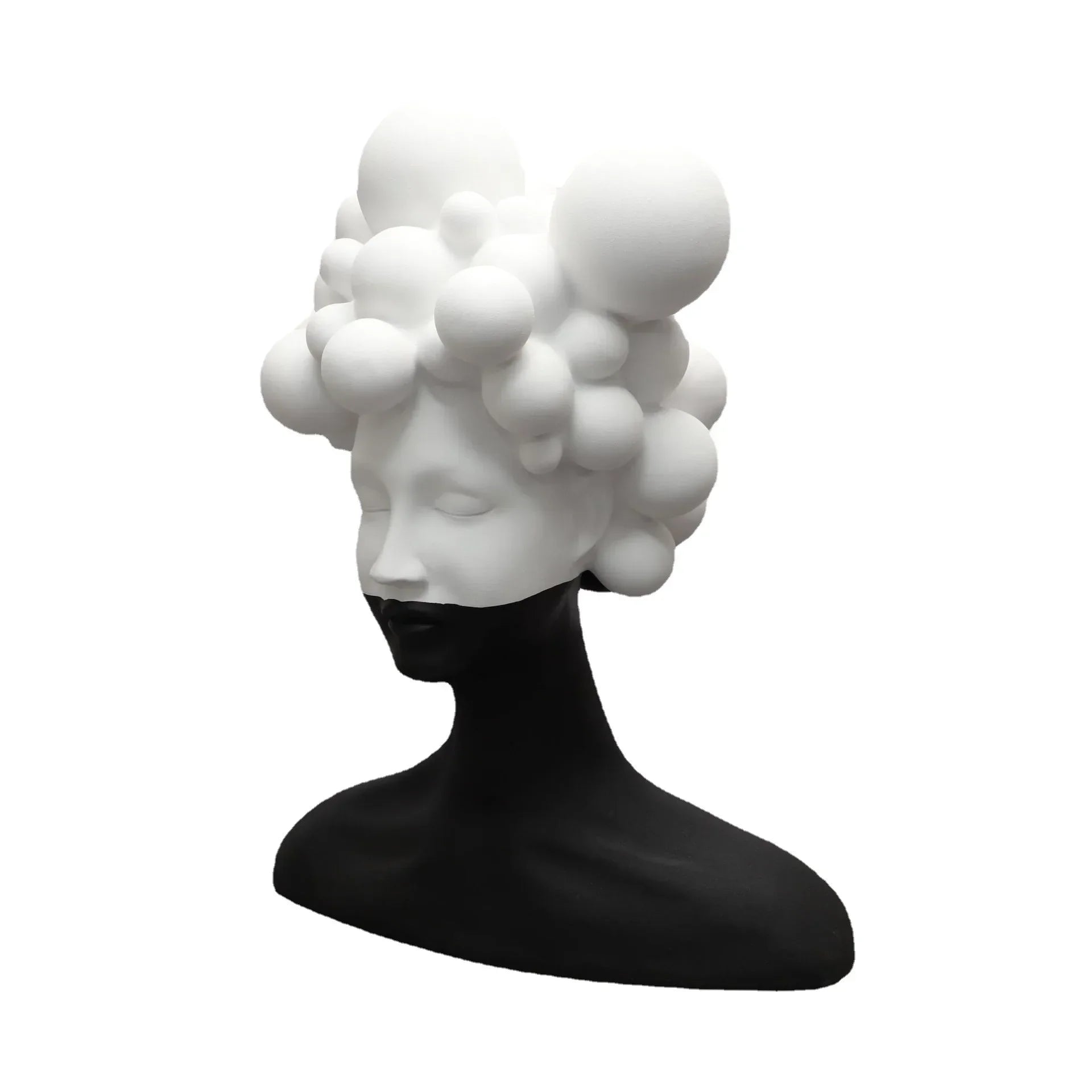 Afralia™ Abstract Woman Figurine Resin Sculpture Home Decor Human Head Statue
