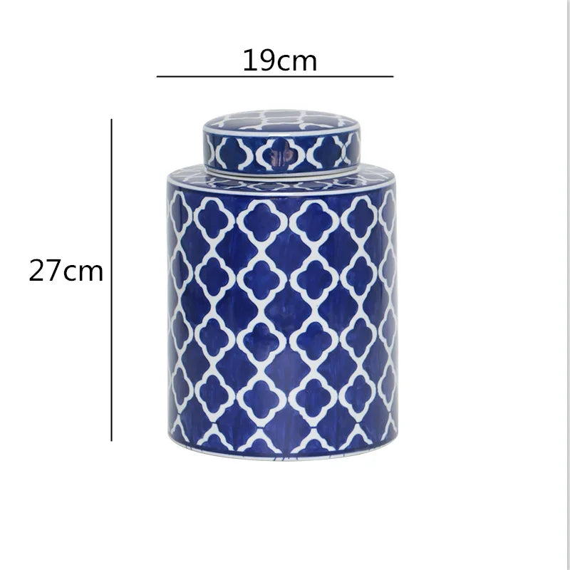 Afralia™ Chinese Retro Ceramics Golden Vase with Cover for Home Décor and Organization