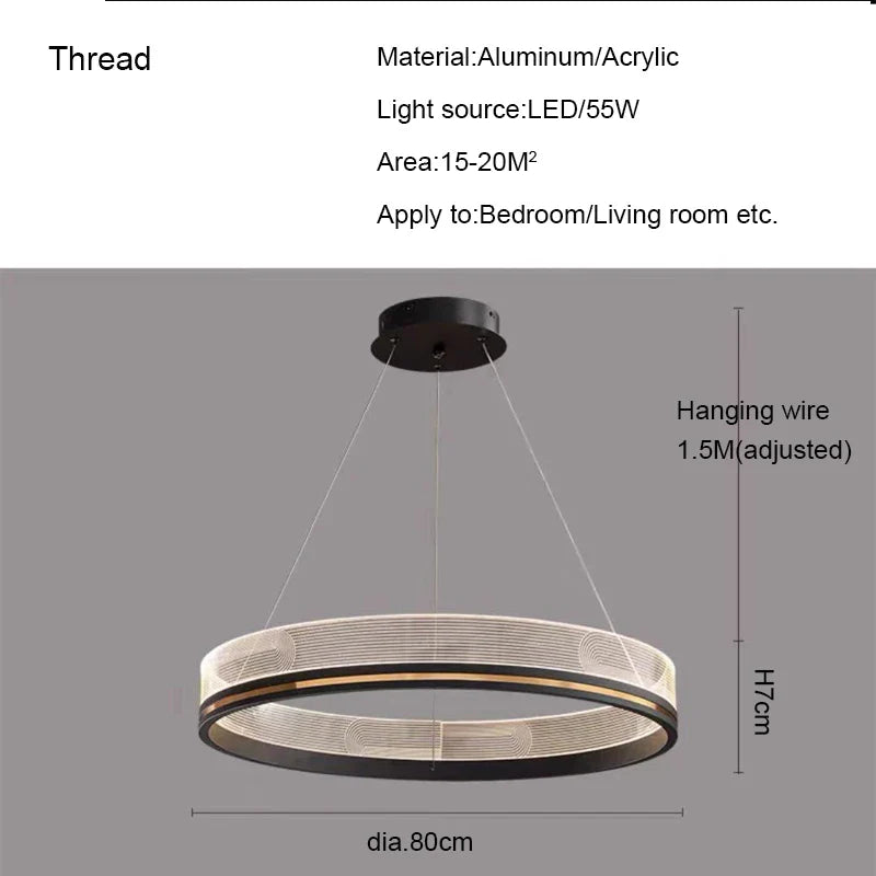 Afralia™ Black/Gold LED Pendant Lights | Modern Design for Home Lighting Decoration