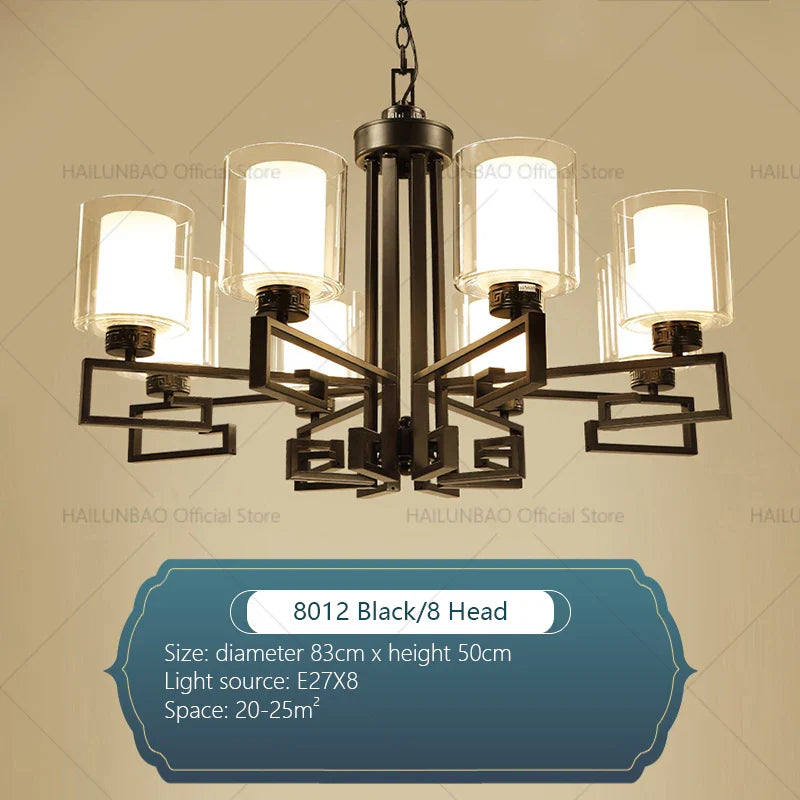 Afralia™ Chinese Style Luxury Living Room Chandelier for Elegant Homes