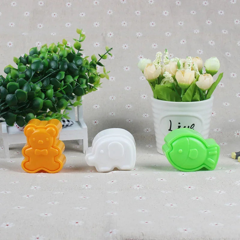 Afralia™ Sushi Mould Set: Bear, Elephant & Fish Rice Ball Moulds for Kids & Office