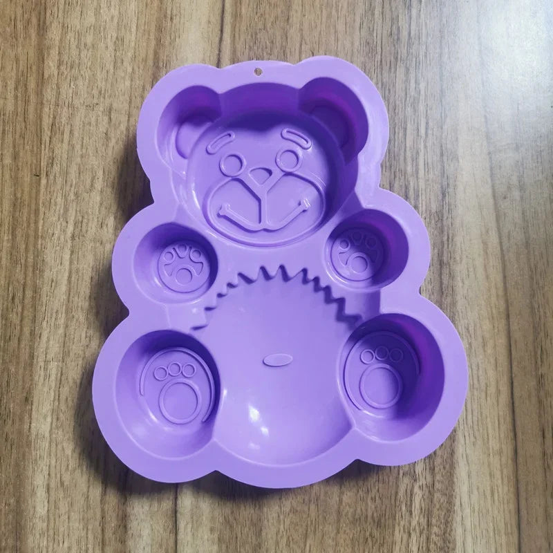 Silicone Bear Cake Mold for Baking, Chocolate & Ice Cream - Afralia™ Kitchen Tool