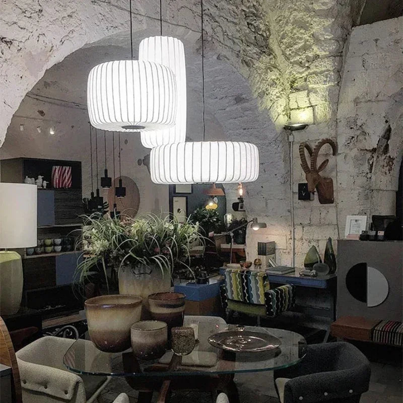 Afralia™ Wabi Sabi Silk Chandelier: Nordic Designer Pendant Lights for Home Decor