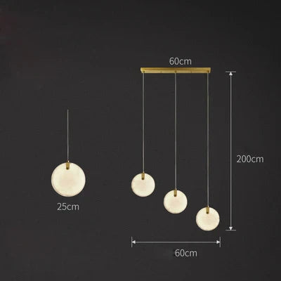Afralia™ 2025 Art Deco Marble Golden Lustre LED Chandelier Lighting