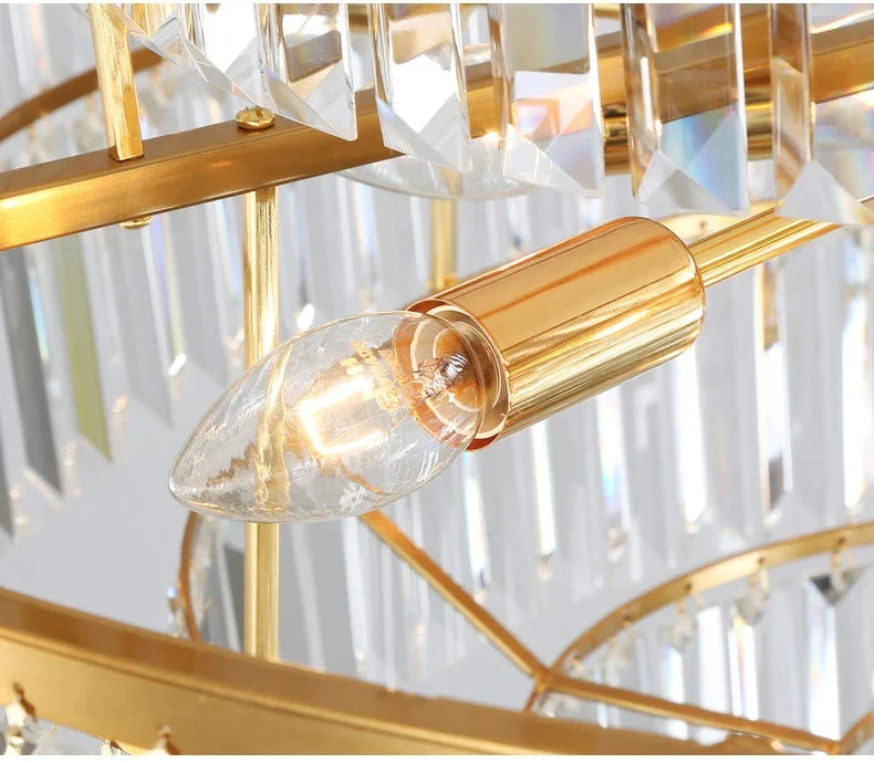 Afralia™ Crystal LED Pendant Chandelier: Luxury Villa Living Room Decor, Hotel Hanging Light Fixture