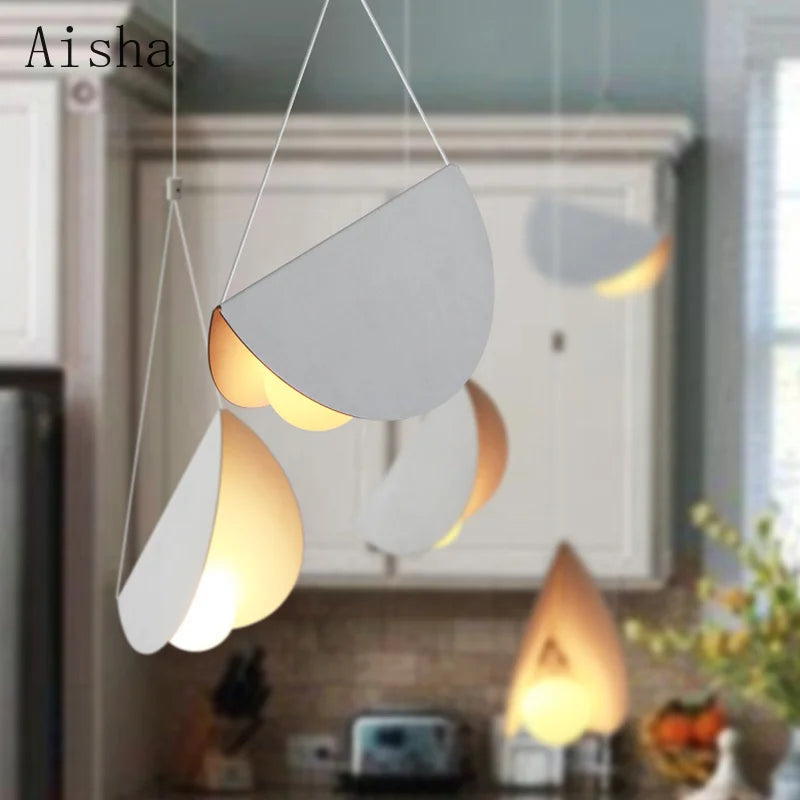 Afralia™ Metal Origami Pendant Lamp Iron Suspension Light for Dinning Room