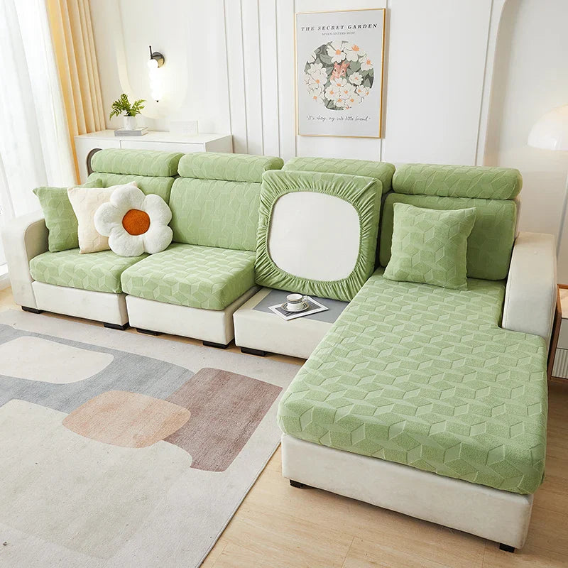 Afralia™ Jacquard Sofa Seat Cover: Stretchable, Washable & Removable Protector