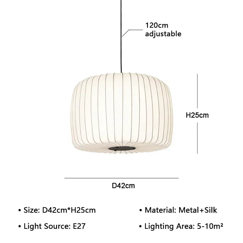 Afralia™ Wabi Sabi Silk Chandelier: Nordic Designer Pendant Lights for Home Decor