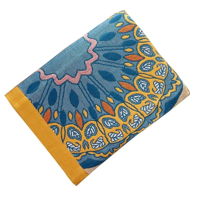 Afralia™ Cotton Gauze Bath Towel - Soft & Absorbent Ethnic Style Wrap