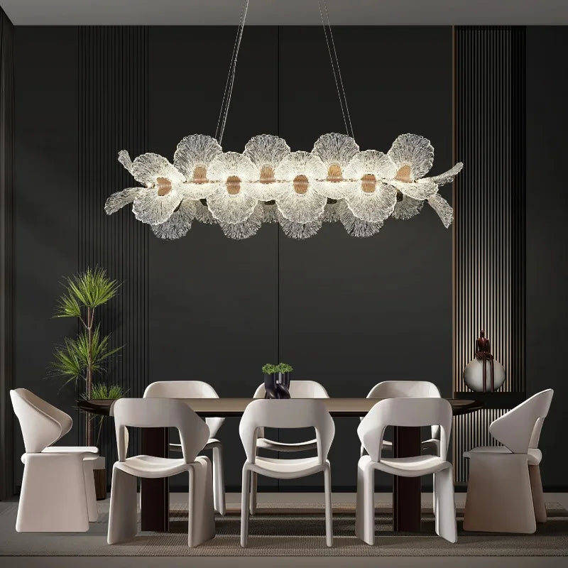 Afralia™ Crystal Flower Chandelier Pendant Light for Home Decor and Indoor Lighting