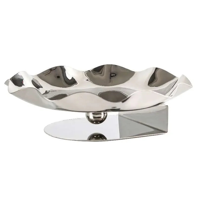 Afralia™ Stainless Steel Decorative Fruit Tray, Scandinavian Style Art Tray