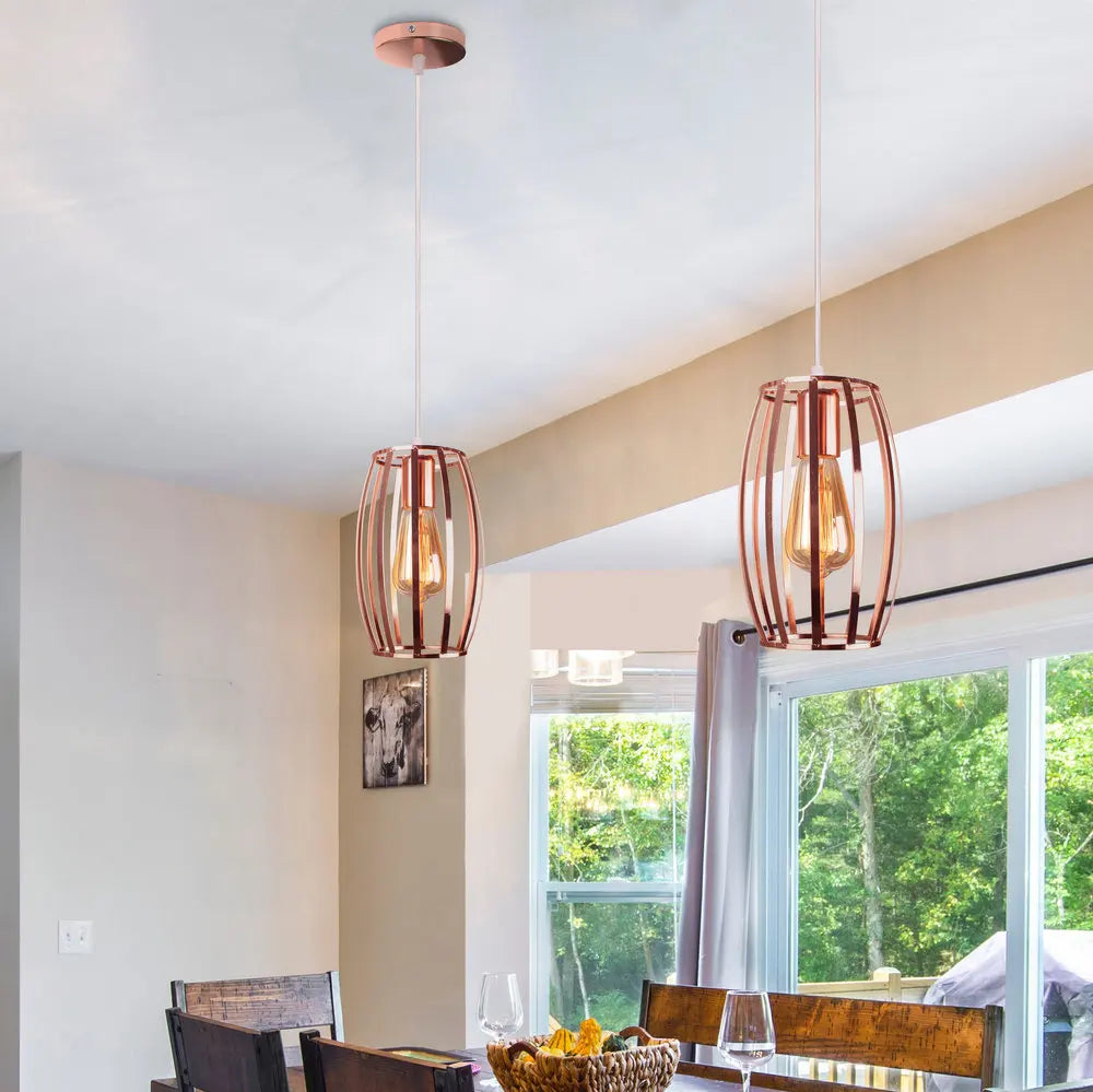 Afralia™ Industrial Retro Loft LED Pendant Light for Home Living Room Kitchen